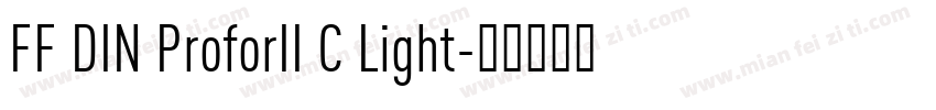 FF DIN ProforII C Light字体转换